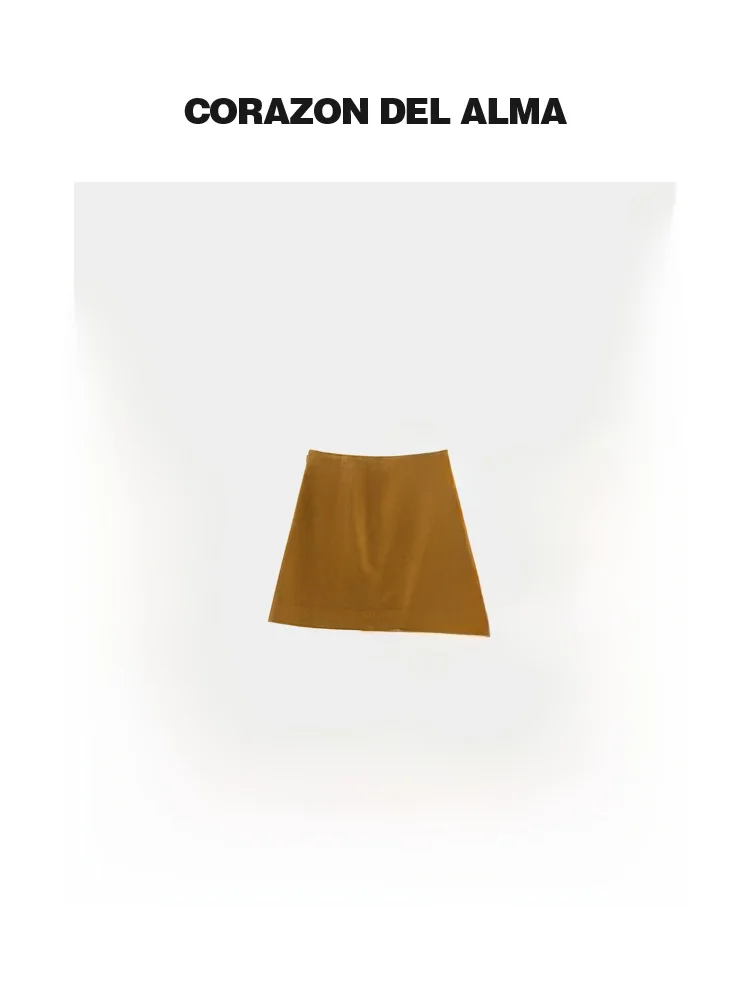 

Юбка-брюки А-силуэта с высокой талией из искусственной замши Nubu в стиле ретро, универсальная, для весны и лета, теплая, из смесового полиэстера