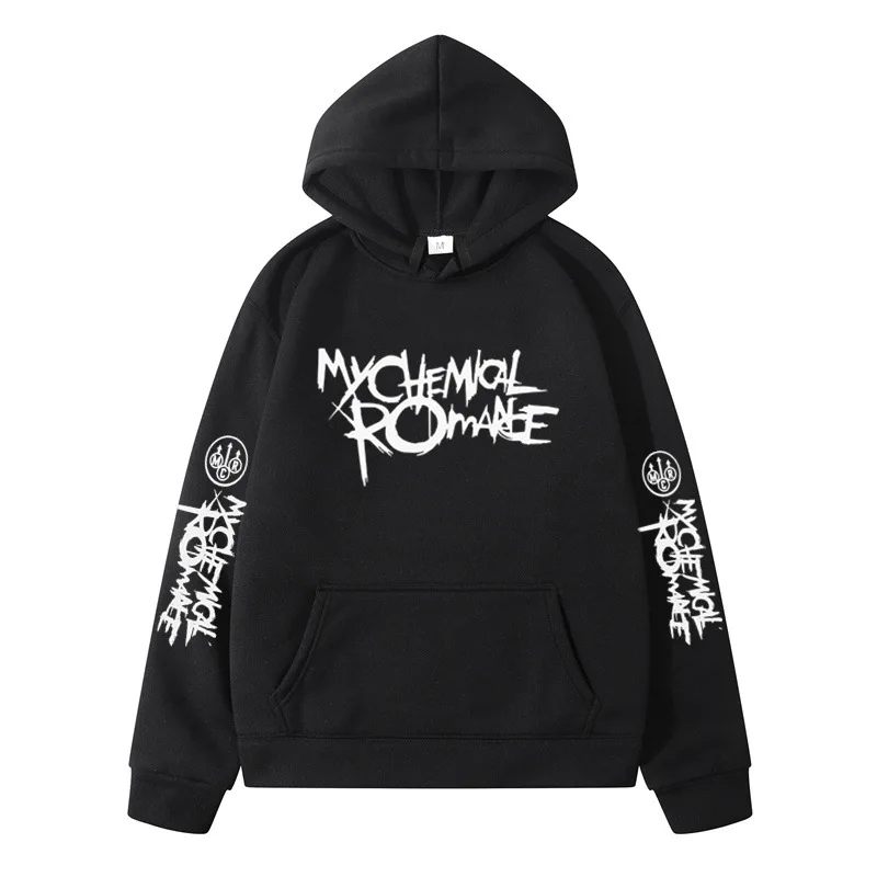 My Chemical Romance Mcr Band Printed Casual Sweatshirt Men\'s And Women\'s Same  High Quality Fashion Loose Oversized Hoodie