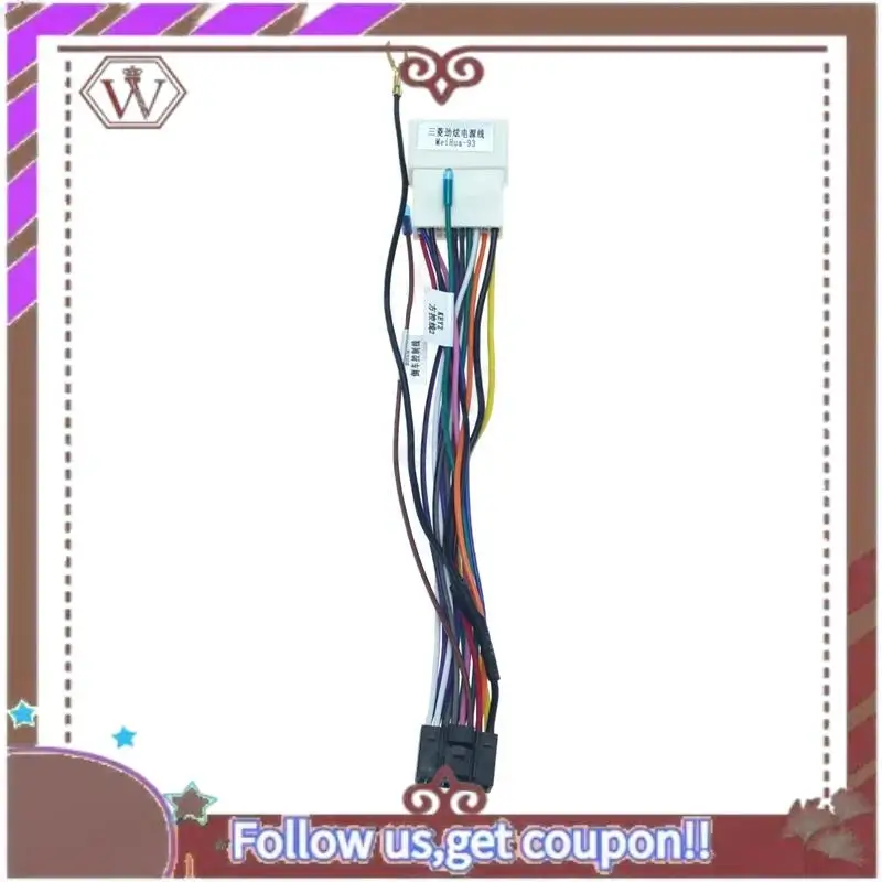 A57E-1Pc Car Stereo Radio 16PIN Adaptor Wiring Harness For Mitsubishi Lancer-Ex ASX Power Calbe Wire Head Unit Harness