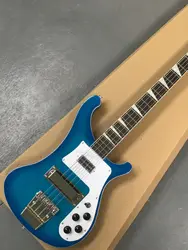 guitar factory High quality 4 string Electric bass, gloss blue, customizable, erfect tone,high-quanlity wood, in stock