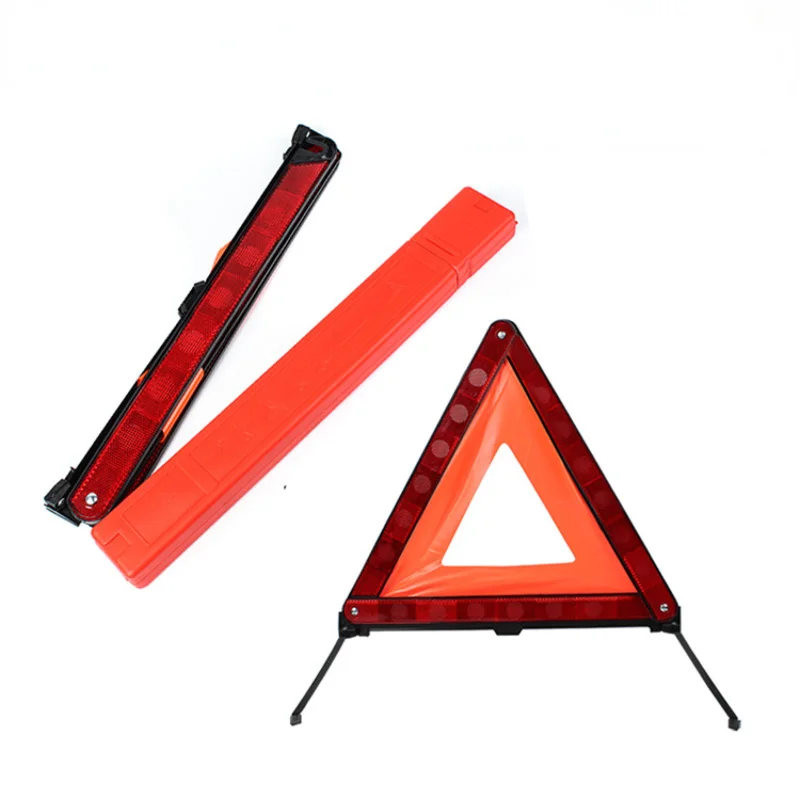 Car Tripod Warning Sign Foldable Triangle Emergency Breakdown Reflective Road Stop Sign Board Hazard SUV Van Bus Accessories