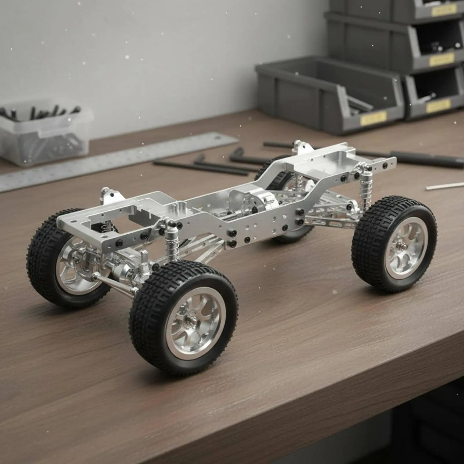 

1/12 Scale Crawler Frame Elevated Axles Metal RC Car Chassis RC Car Chassis Frame Sturdy Construction for All-Terrain