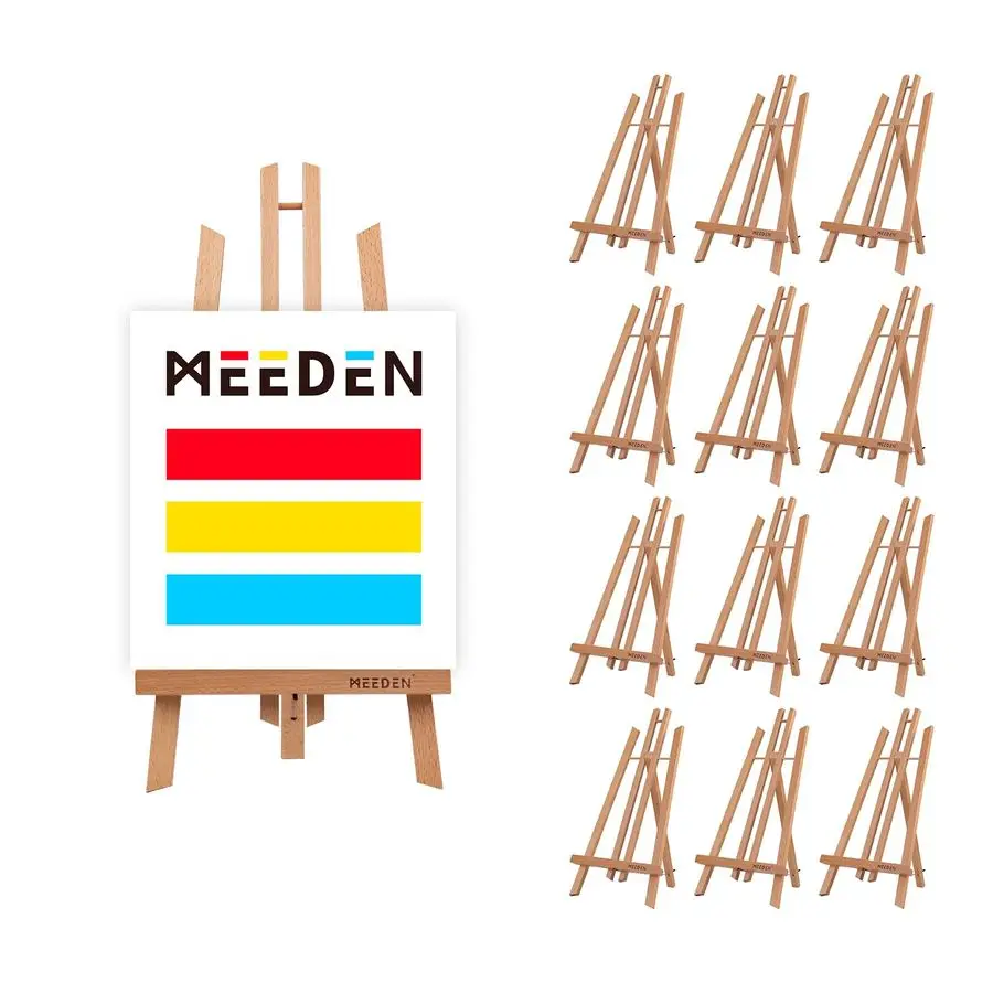20 Inch Tabletop Easel 12 Pack Beech Wood Easel for Painting Display Table Top Easel Canvas Stand for Painting Sign