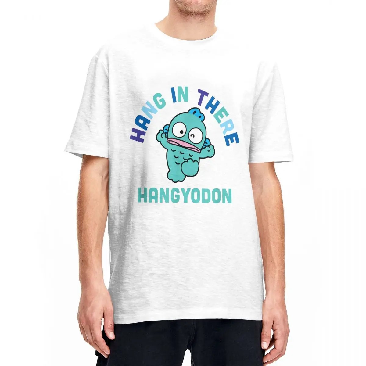 Hangyodon Hang In There T-Shirts Men Women Casual Pure Cotton Tee Shirt O Neck Short Sleeve T Shirt Birthday Gift Clothes