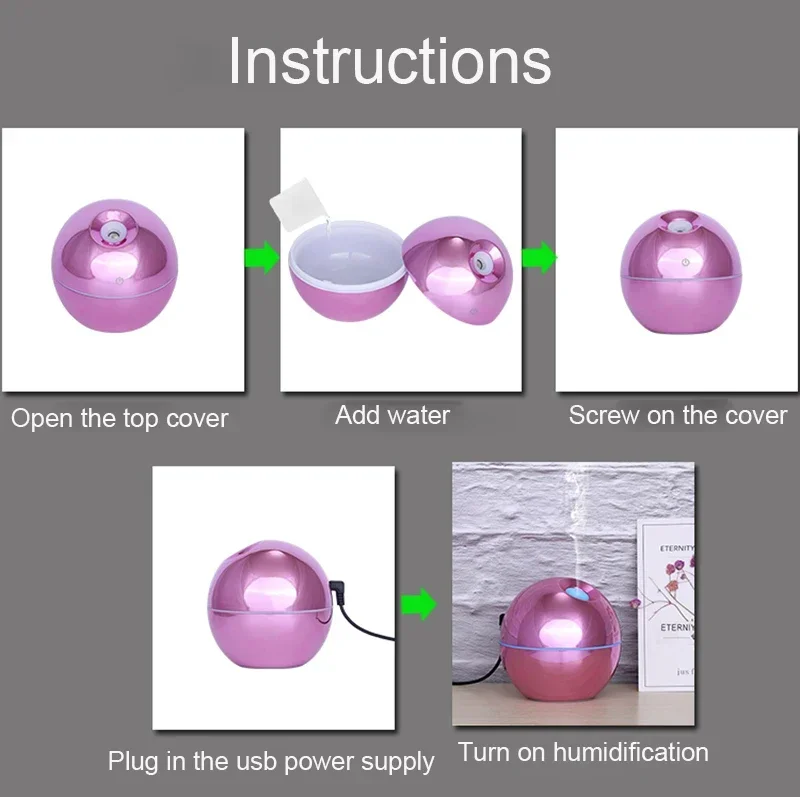 130 مل USB زيت طبيعي الناشر بالموجات فوق الصوتية مرطب صغير لتنقية الهواء 7 تغيير لون LED ضوء الليل مكتب