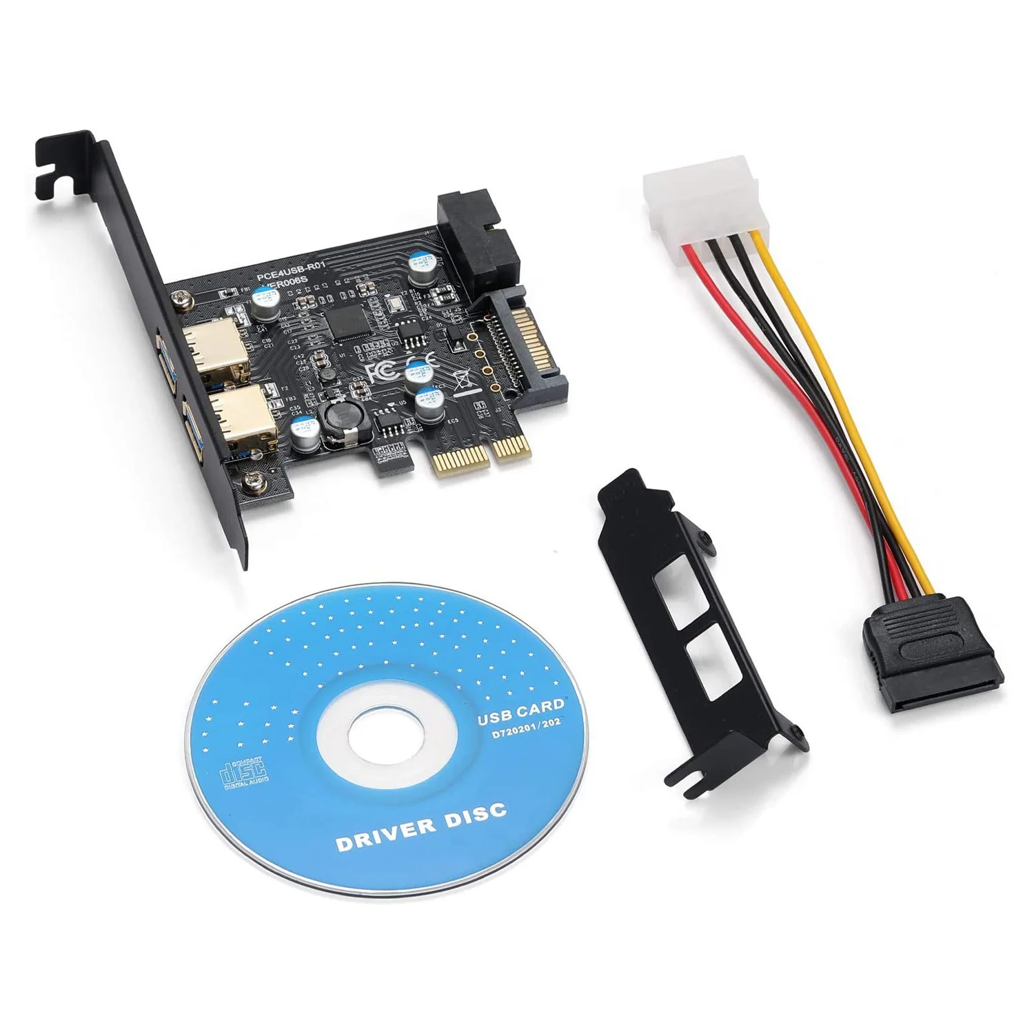 PCI-E to USB 3.2 Gen 1 Adapter Card, 5Gbps PCI Express (PCIe) Expansion Card Internal USB3.0 Hub PCI Express Card