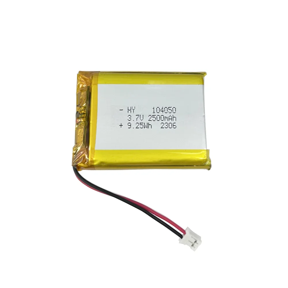 104050 3.7V 2500mAh Polymer Lithium Battery Rechargeable Battery For Camera Heating Beauty Instrument GPS Bluetooth Led Recorder