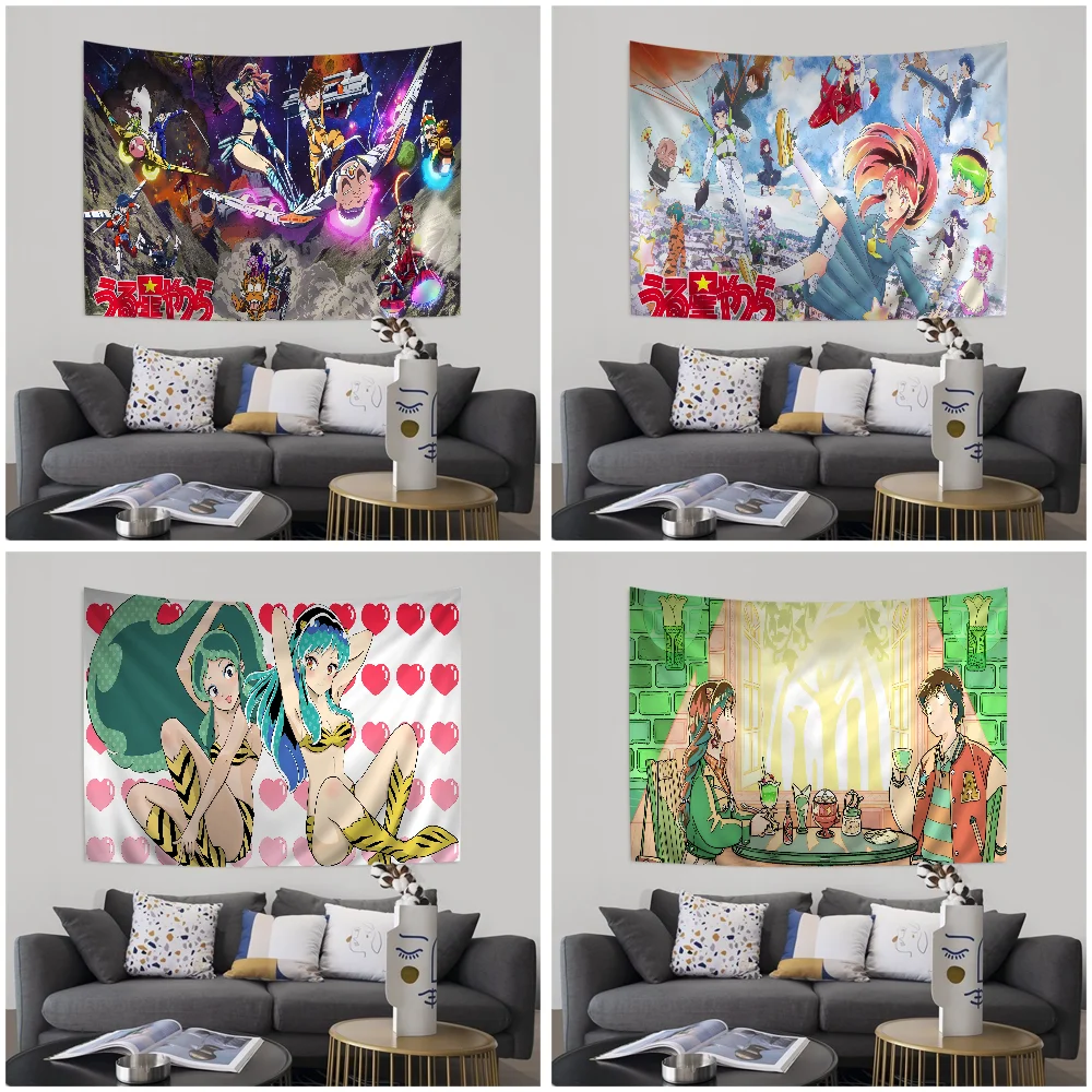 Urusei Yatsura Hippie Wall Hanging Tapestries Art Science Fiction Room Home Decor Kawaii Room Decor