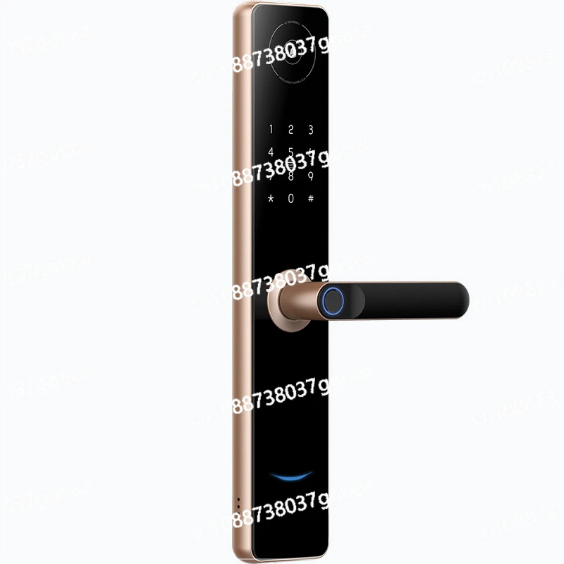 Venta caliente casa inteligente apartamento propiedad entrelazado cerradura de puerta inteligente tarjeta deslizar contraseña una agarre apertura de puerta huella digital Loc