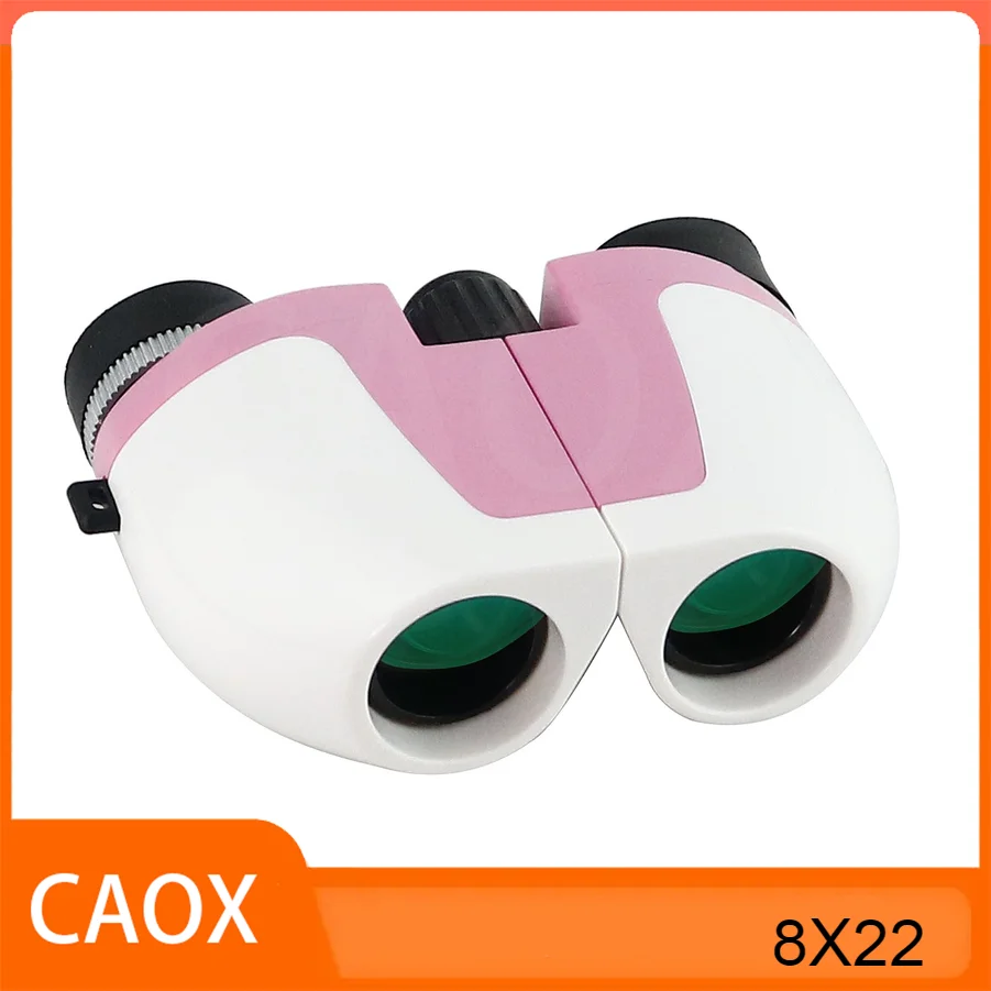 8x22 Portable Small Binoculars for Adults and Children, Large Field of View Waterproof, Low Light Observation