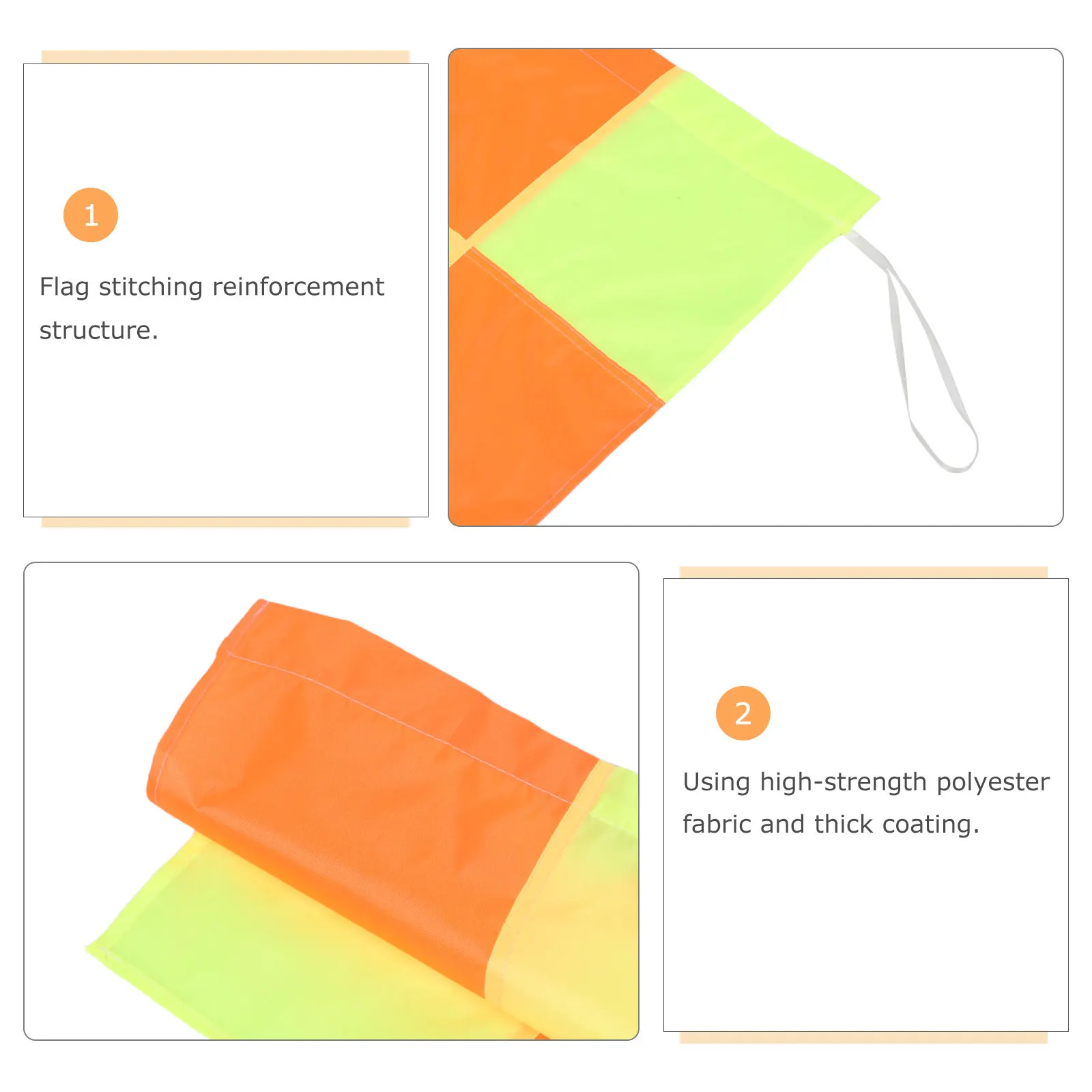 4Pcs Soccer Corner Flags Referee Replacement Kit High Visibility Orange Yellow 18.7x14.6 Football Penalty Flags Official Match view 6