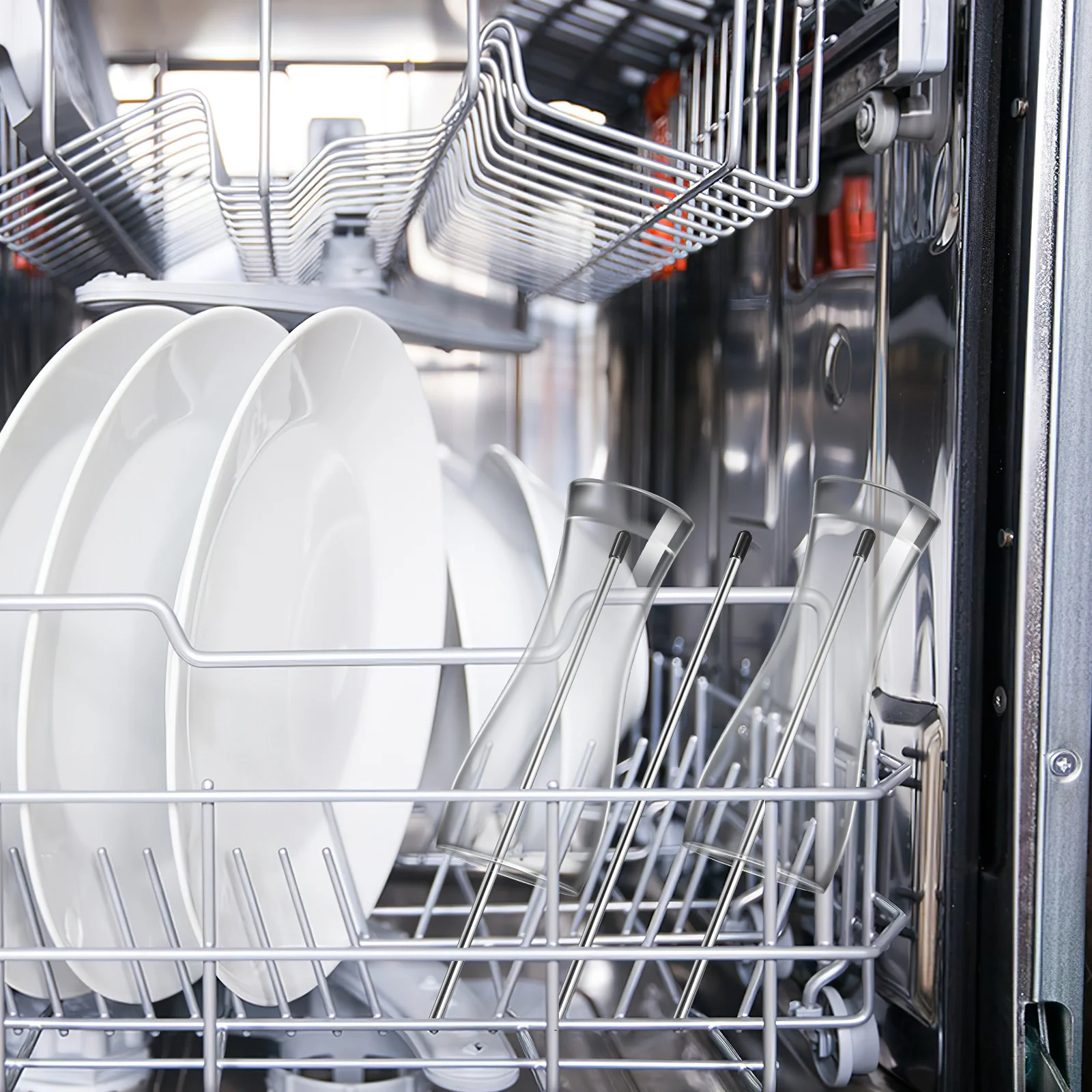 

8Pcs Drainage Stick Dishwasher Insert Stainless Steel Bottle Holder Rods for Glass Bottles Soda Bottles Wine Glasses