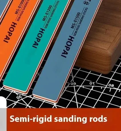 6Pcs MS-E400-1500 Semi-rigid Sanding Sticks Plastic Model Polishing Rod For DIY Assembling Model Build Tools