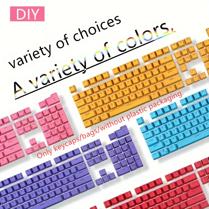 Colorful Keyboard Keycap Replacement Set for DIY Musicians - Durable Plastic, Mixed Colors, Compatible with Mechanical & Gaming