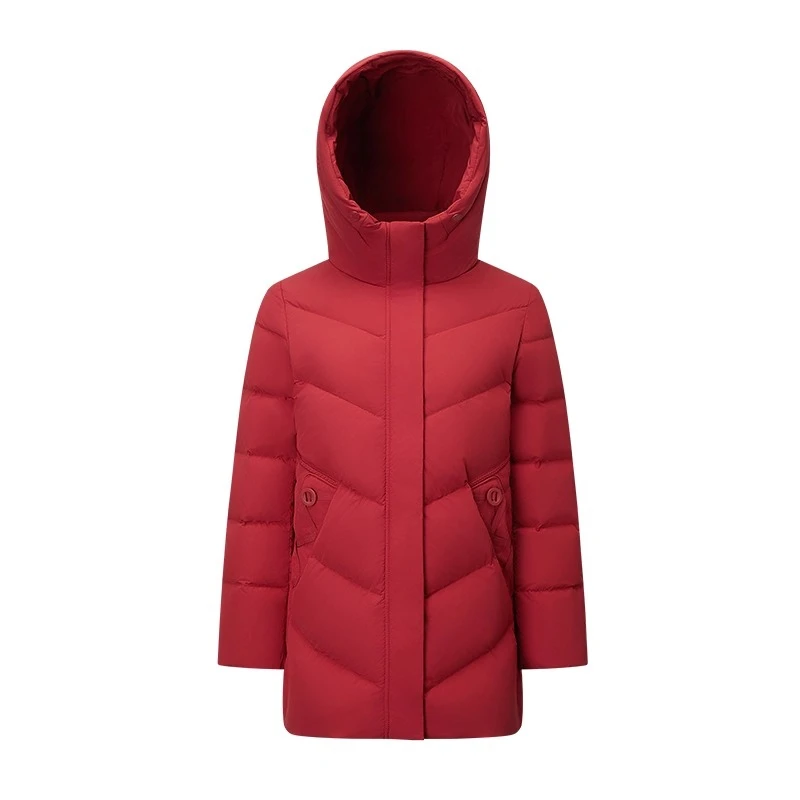 Chericom chaquetas de plumón para mujer 2025 invierno nuevo en abrigos cortos con capucha sólidos abrigos femeninos de manga larga simples de moda Y309307Y