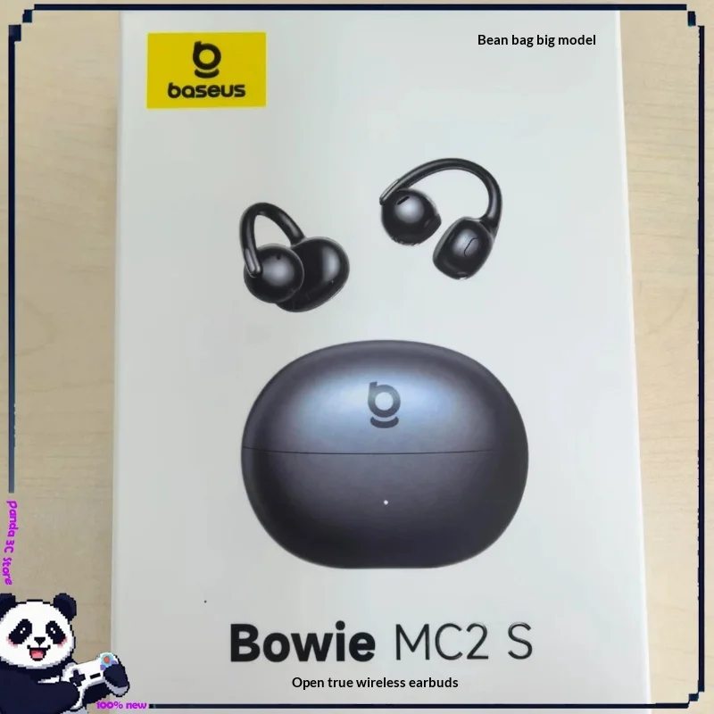 Best Seller Baseus MC2 S 2026 New Open Ear Clip Bluetooth Earbuds AI Air Conduction 4-Mic Clear Call Sport Wireless Headphones