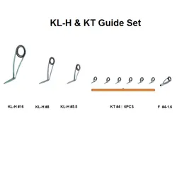 NooNRoo KL-H & KT Spinning Guide Set (11Pcs/ Set) Fishing Rod Parts Repair Guide