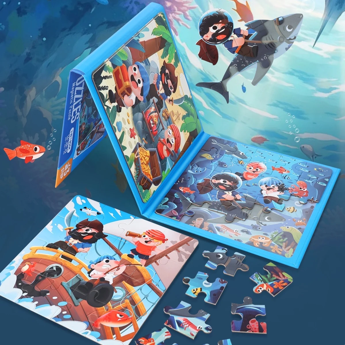 San-In-1 90% off Stacked Magnetic Puzzle Book, Kidsren's Educational Enlightenment Logical Thinking Puzzle Toy, Difficulty Upgrade Challenge Game, Family Interactive Travel Friendly, Christmas, Halloween Birthday Gift