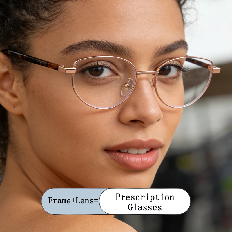 

Brand Design Women Lrregular Polygon Frame Photochromic Prescription Glasses Anti Blue Ray Hyperopia Myopia Astigmatism Eyewear