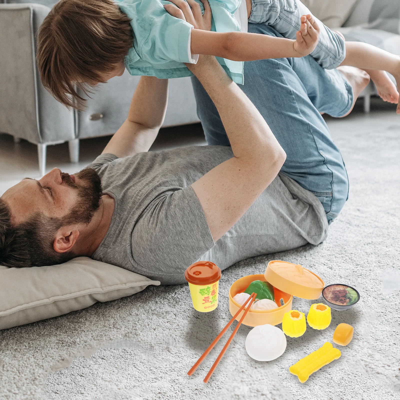 2Set Kinderen Keuken Speelgoed Nep Voedsel Gestoomde Broodjes Stoomboot Pretend Koken Speelset Interactief Kind Cadeau Speelgoed Koken