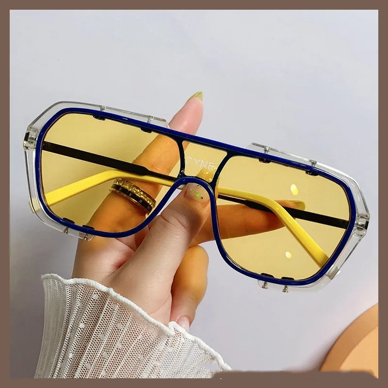 Cyberpunk Oversized Square Sunglasses Fashion Protection Futuristic Design High Quality Statement Piece Unconventional Eyewear