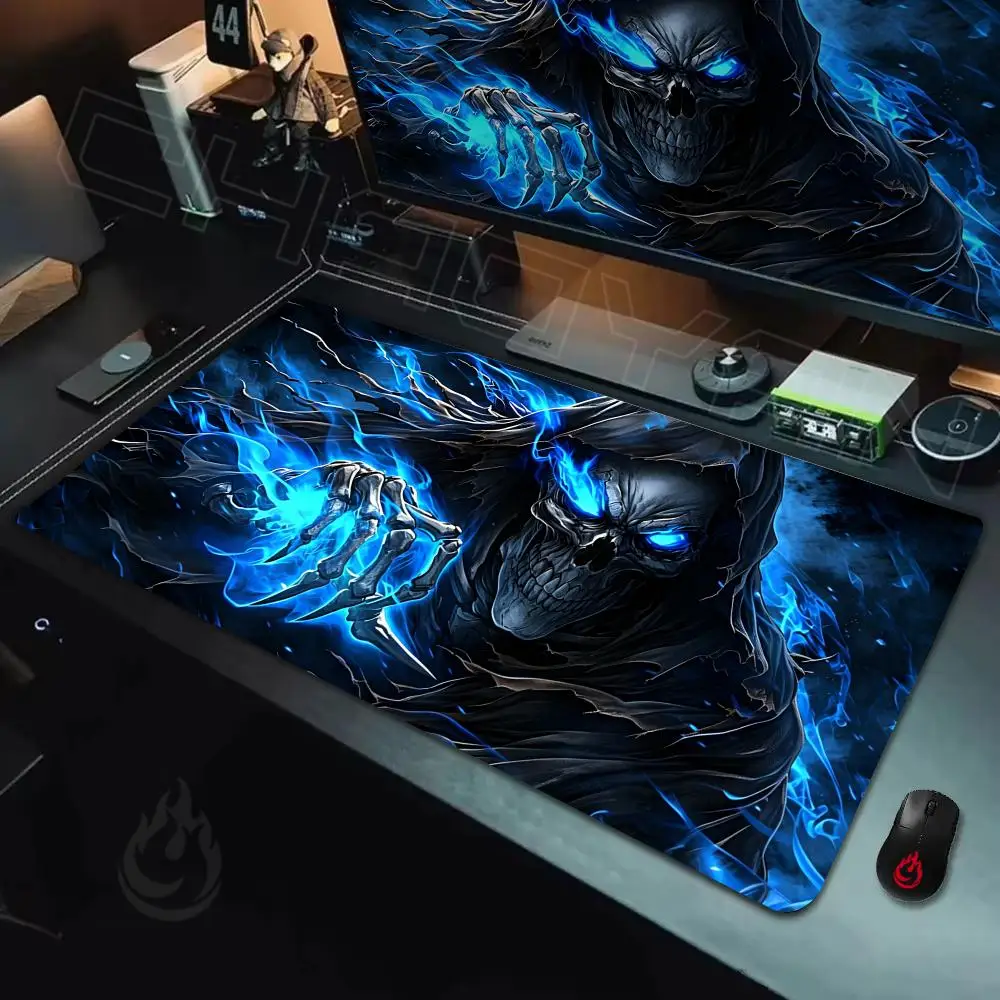 Dark Skeleton Mage Mouse Pad Large Computer Office Game Table Mats Rubber Anti-slip XXL Mouse Mat HDP Long Desk Pads Mauspad