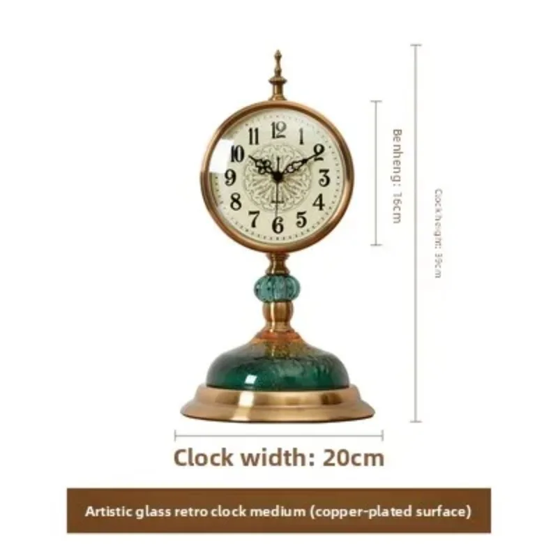 European retro desk living room home desktop clock ornament