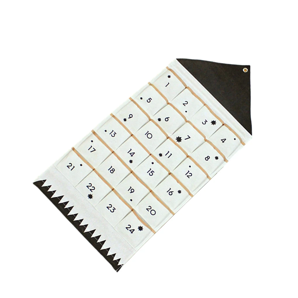 

Рождественский адвент-календарь обратного отсчета, 24 кармана, органайзер, украшение