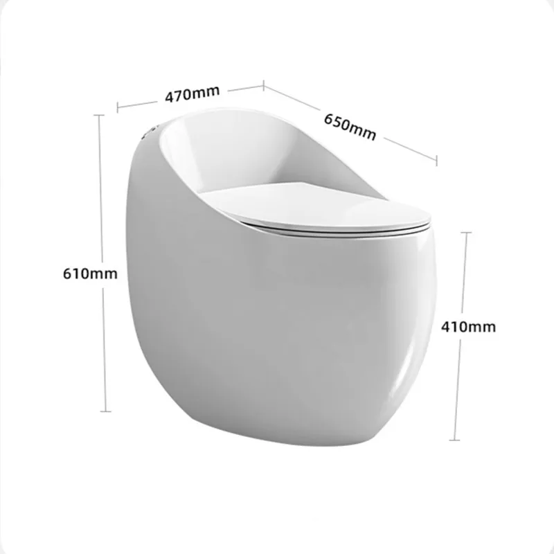 Household egg-shaped toilet, personalized creative toilet, siphon silent small apartment toilet factory direct sales
