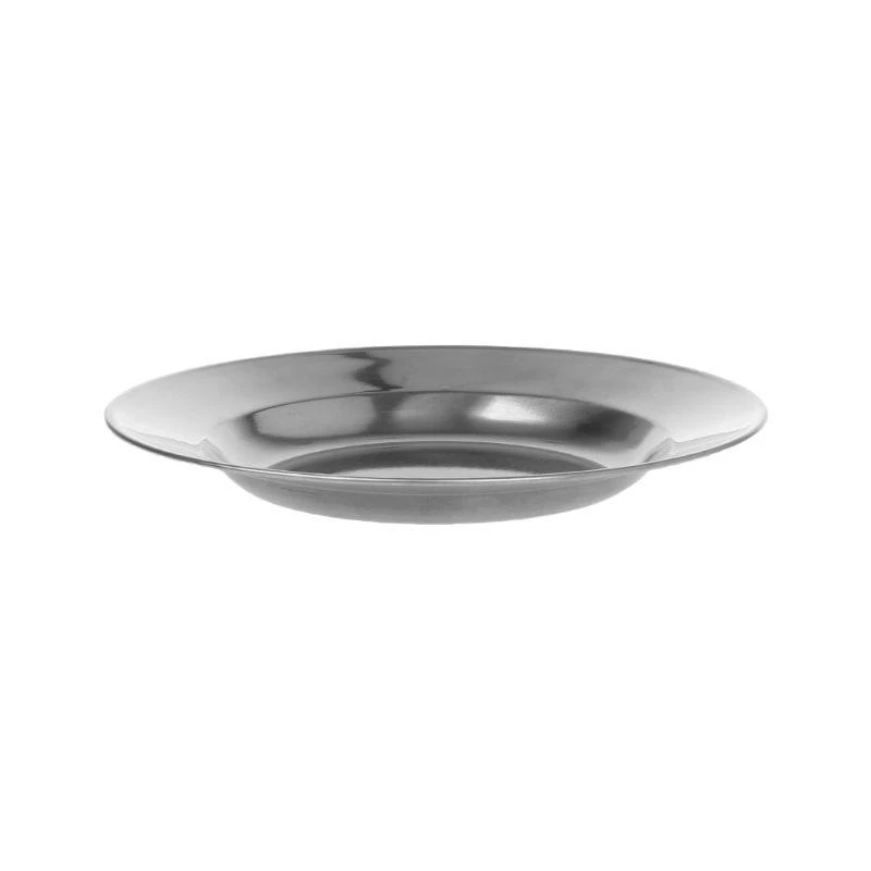 Stainless Steel Round Dinner Plate Dish Tray Container Outdo