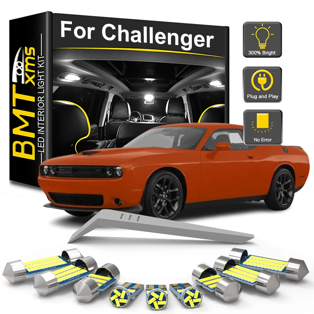 

BMTxms 13Pcs LED Interior Light Bulb Kit For Dodge Challenger 2008-2012 2013 2014 2015 2016 2017 2018 2019 2020 2021 2022 Canbus