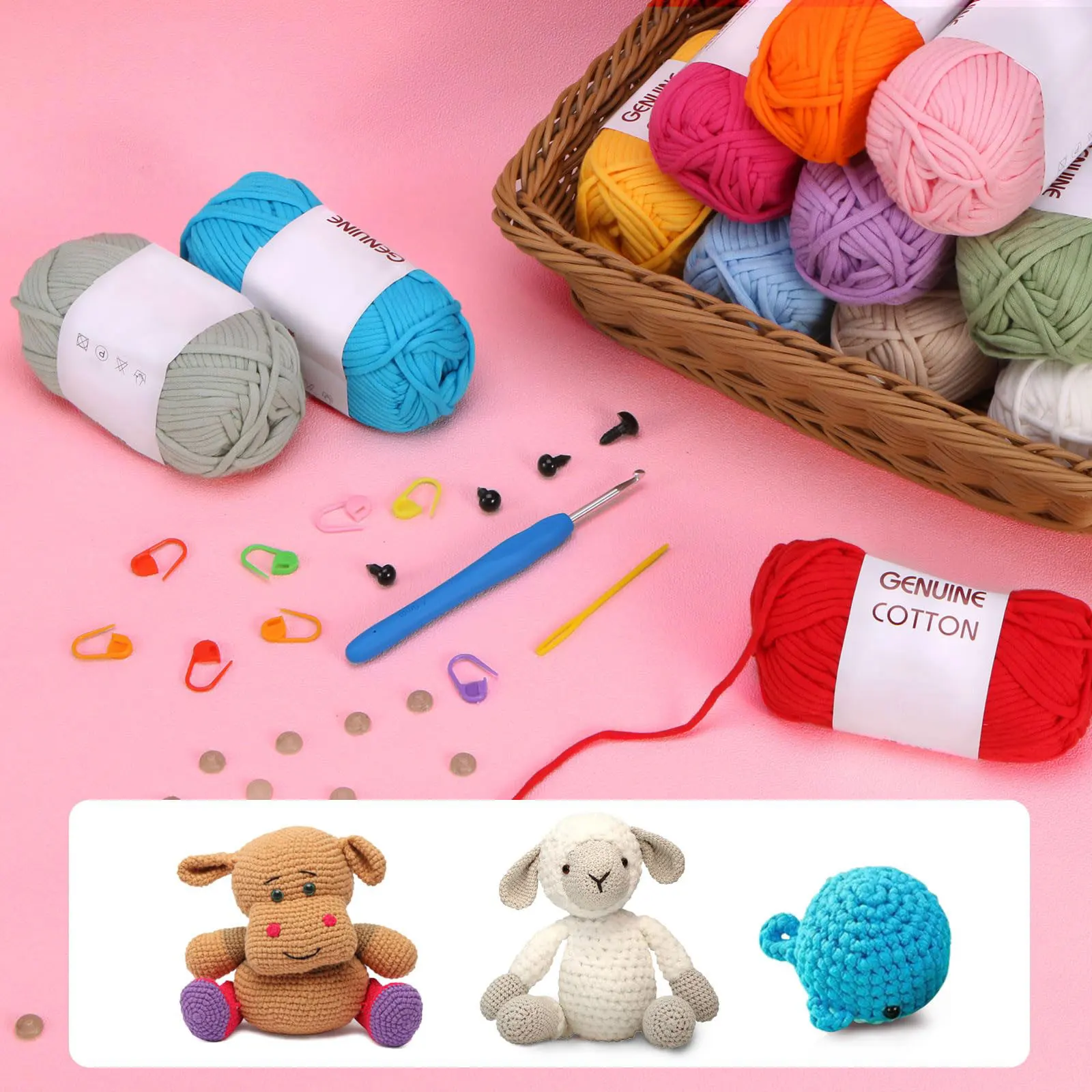 10 قطعة/50 جرام غزل القطن الحقيقي المبتدئين غزل الكروشيه سهلة الاستخدام غزل القطن للحياكة اليدوية النسيج الأوشحة ذاتية الصنع البطانيات قبعة