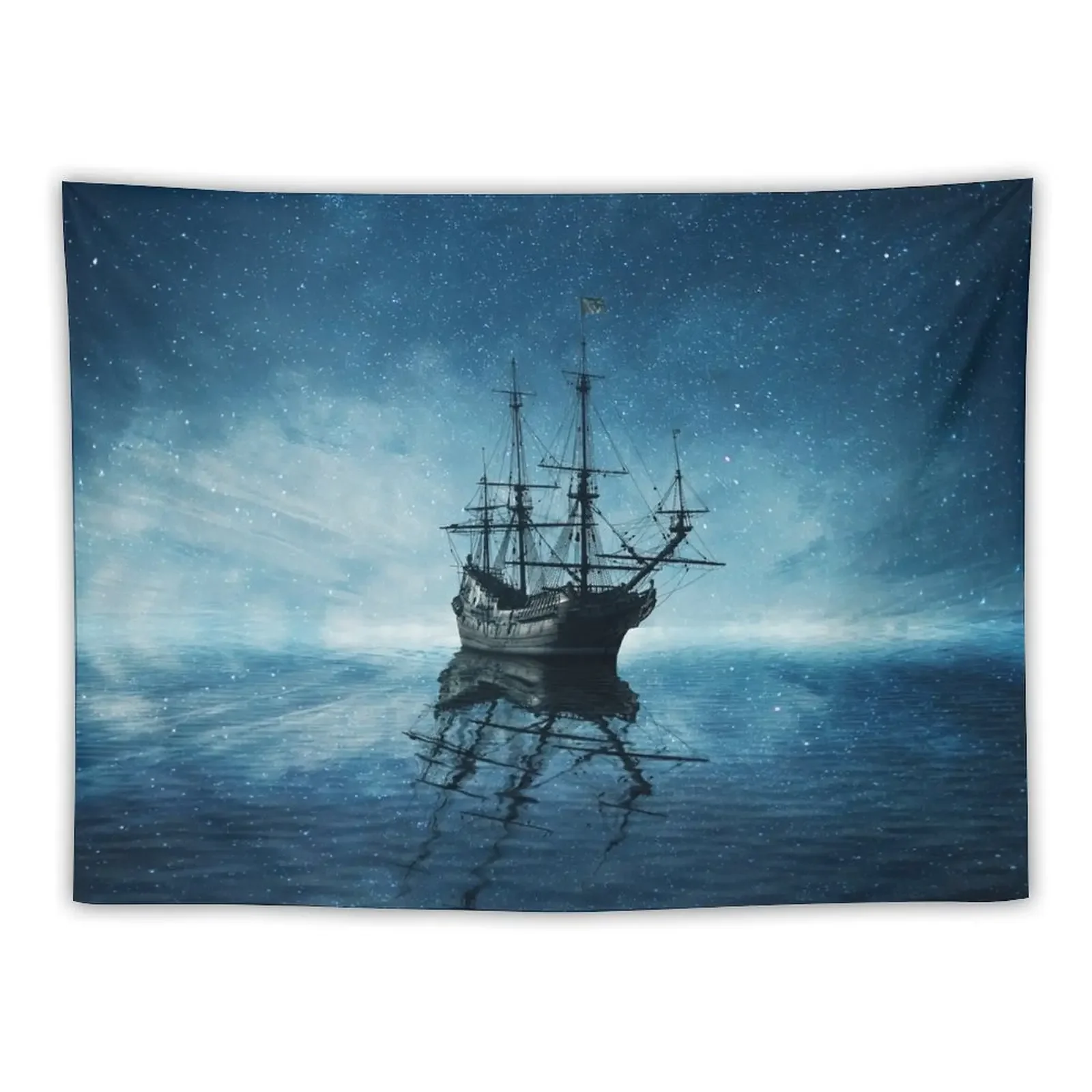 

ghost ship under starry sky Tapestry House Decor Funny Bedroom Organization And Decoration Home Decor Accessories Tapestry