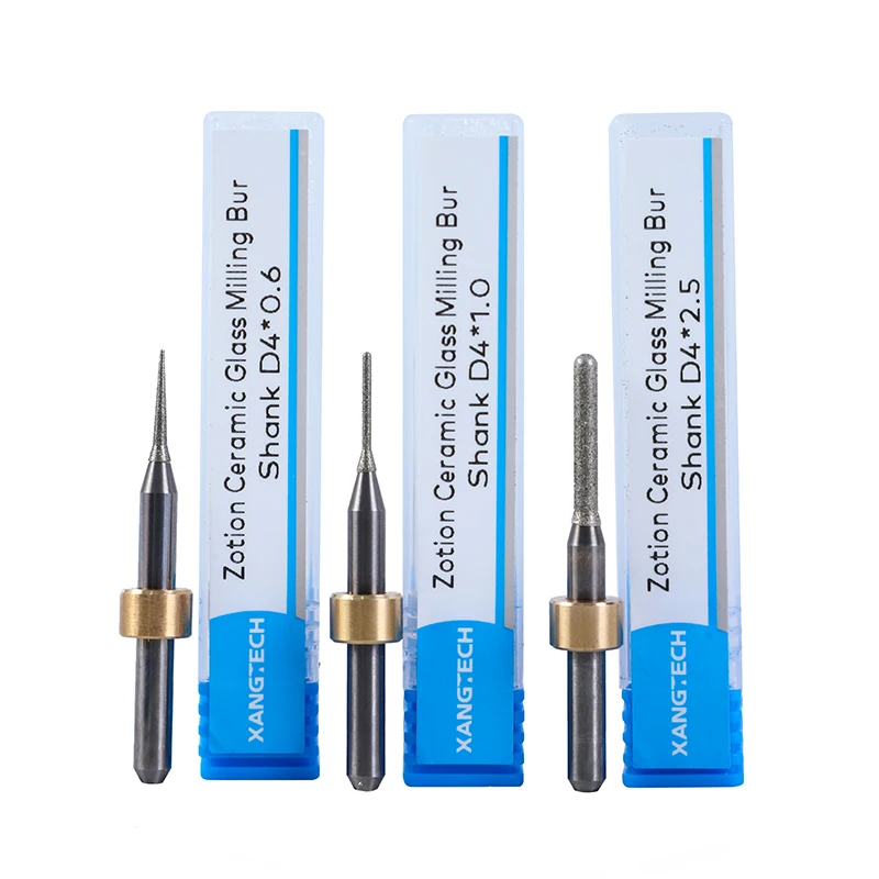 

XANGTECH Zotion Wet Milling Bur Dental Tools for Glass Ceramic Lithium Disilicate Milling Cutters Block CAD CAM Dental Materials