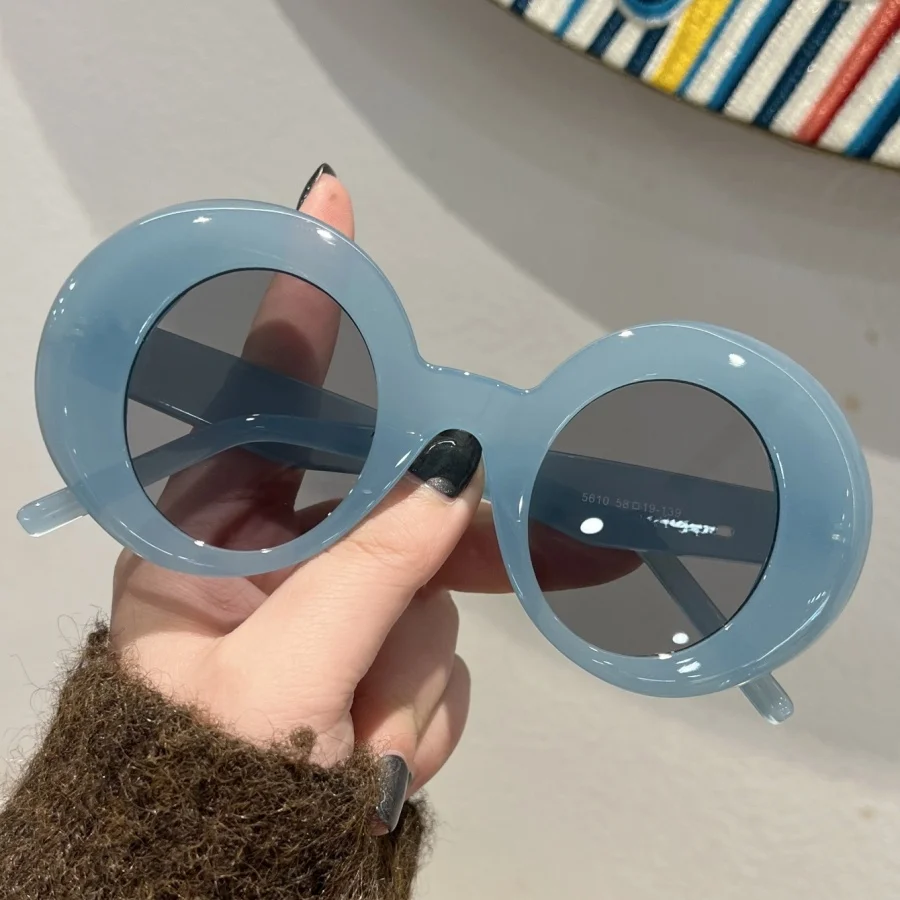 Relen 1Pc 女性と男性のファッションメガネセット、新モデル、ラウンドフレーム、トレンディ、パーソナライズ、スタイリッシュ、ファのための多用途