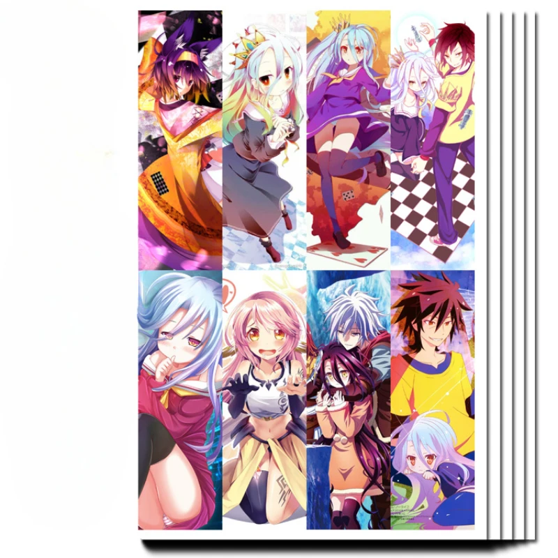 8PCS Jibril Clamée Tsurl Popular Anime Two-dimensional Peripheral PVC Translucent Bookmarks School Supplies Pretty Stationery