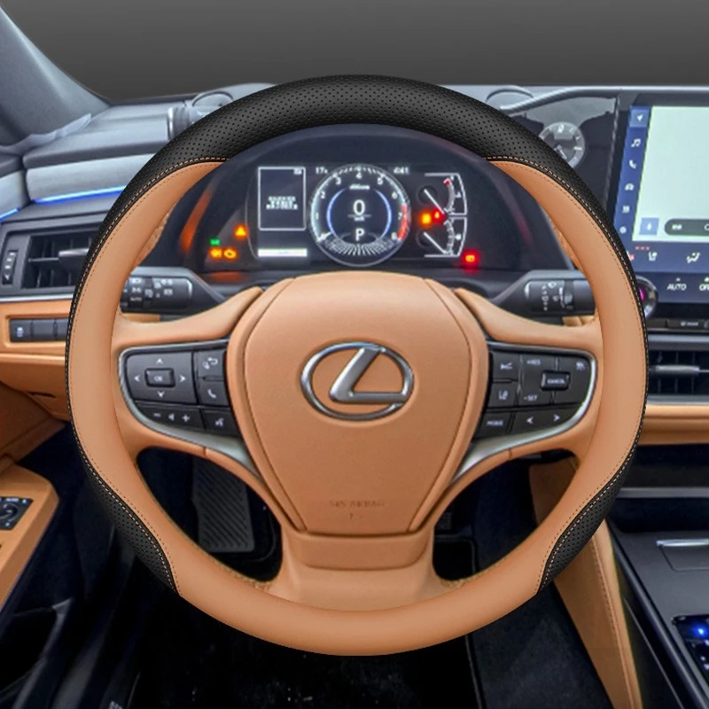 2026 Nappa Leather Car Steering Wheel Cover For Lexus Is Es Es300h Rx Lbx Es350h Rx350 Rx500h Nx350h Nx450h Lx600 Accessories