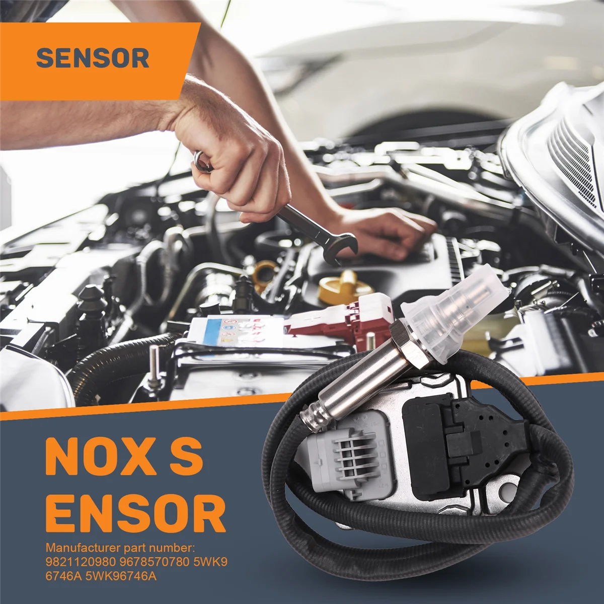 시트로엥 C3 C4 벨링고 푸조 208 308 3008 5008 복서 1.6 2.0 BlueHDi용 녹스 센서, 5 핀 9821120980, 5WK96746A