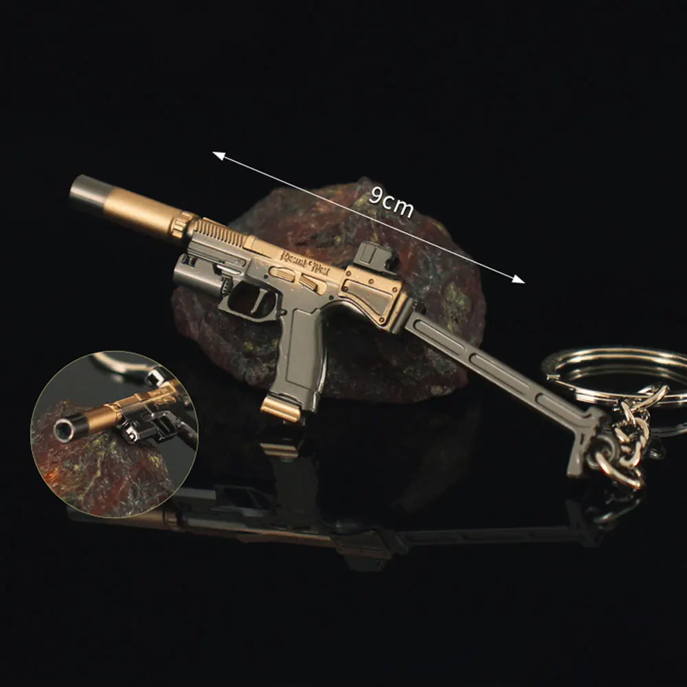 مصغرة USM-AI مسدس نموذج 9 سنتيمتر سبيكة بندقية المفاتيح قلادة تحصيل حلية عمل أرقام الاطفال اللعب هدايا عيد ZG417