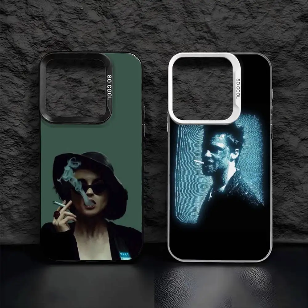 

Movie F-Fight C-Club Phone Case For iPhone17, 16,15,14,13,12 Pro Max Black Candy Matte Shockproof Cover