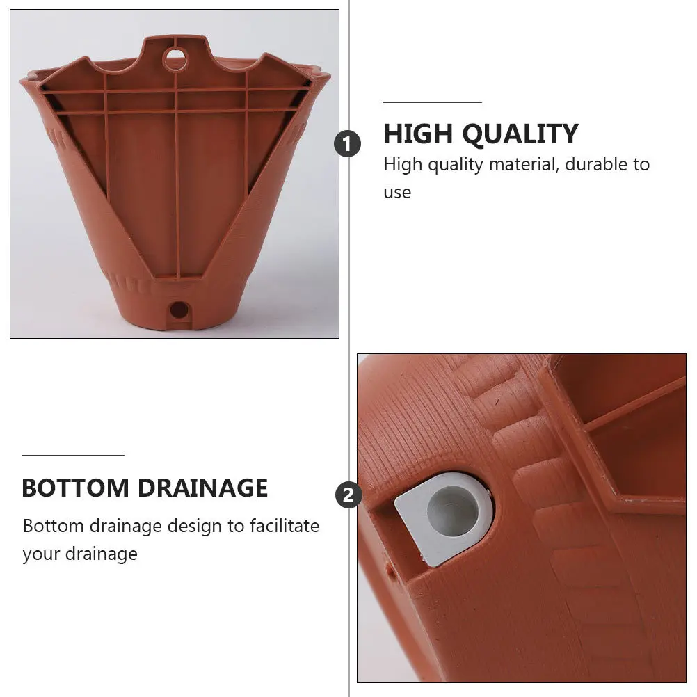 

2Pcs Resin Wall Flowerpot Hanging Cone Shape Planter Space Saving Succulent Holder Wall Flower Pot Hanging Flower Container