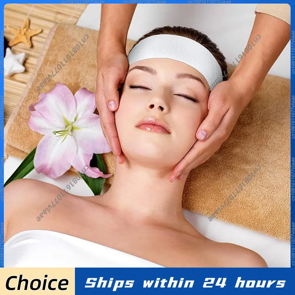 

100PCS Beauty Salon Makeup Hair Band Non-Woven Soft Skin Care Hair Band Non-Slip Spa Headband Facial Headbands for Women Girl