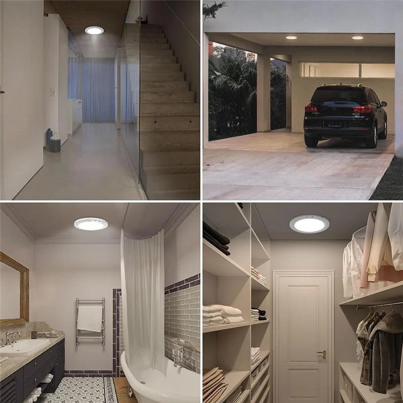 【Flash-Deal!】Ceiling Lamp, Rechargeable Motion Sensor Light, 3 Dimmable Color Magnetic Indoor Ceiling Lamp With Remote Control