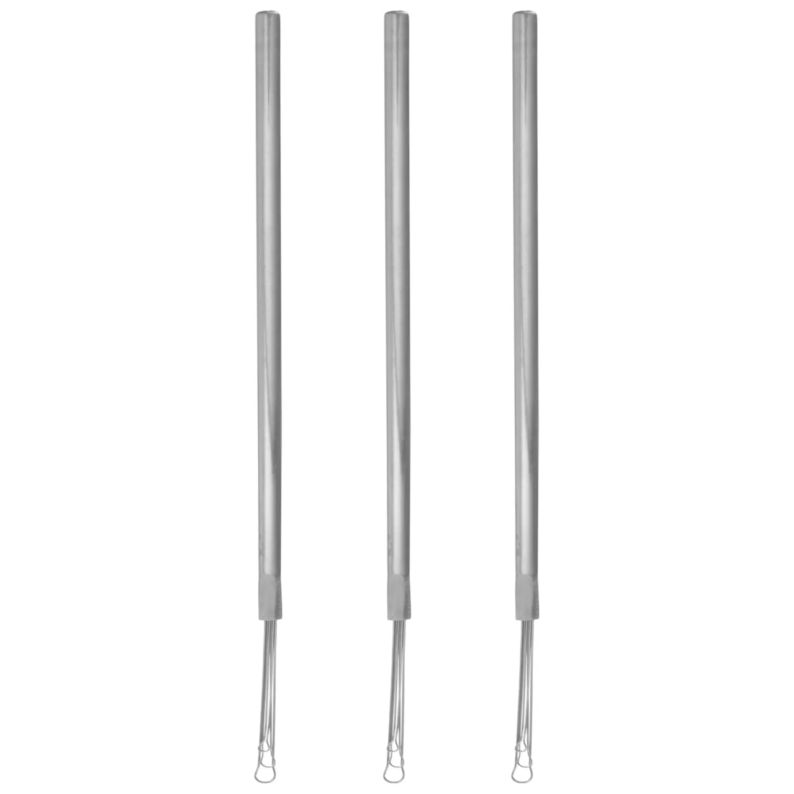 3Pcs Stainless Steel Triple-Ring Earwax Removal Loop Ear Pick Reusable Metal Ear Cleaner Spoon Home Travel Earwax Tool