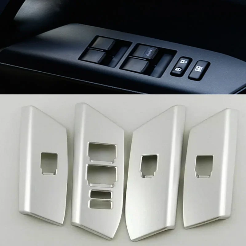 Car Styling Window Switch Cover For Toyota RAV4 RAV 4 Window Button Panel Cover Sticker For RAV4 2014-2016 2017 Car Stick Cockr