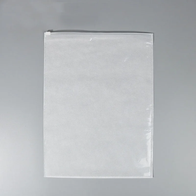 50pcs/lot 27*35, 30*35, 30*40, 35*45cm Translucent Slide Zipper Non-woven Bags Clothing Packaging Dust Bag Custom Logo Print
