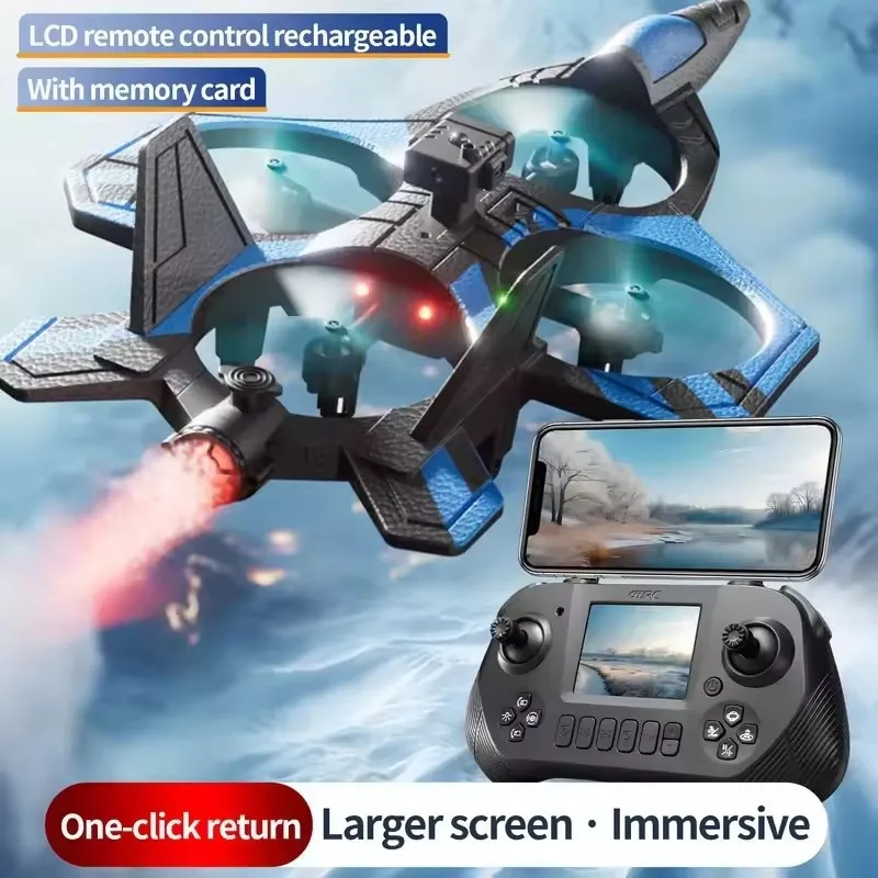Screen Drone RC Foam Aircraft Plane With HD Camera Obstacle Avoidance Remote Control Plane Glider RC Airplane for Kids Drone Toy