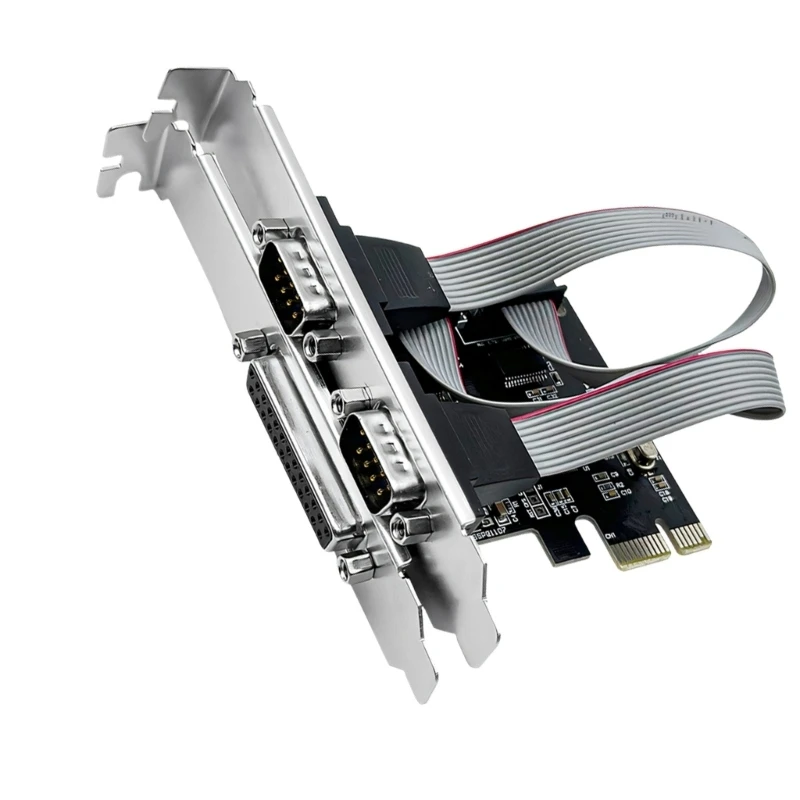 U55C Expansion Card Adapter Converter PCIE RS232 2 Port 1 Port Parallel LPT Expansion For Industrial Application