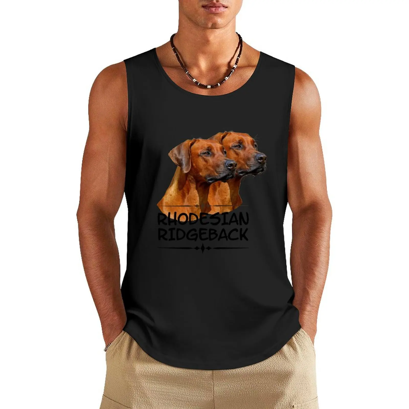 Rhodesian Ridgeback Tank Top anime gym bodybuilding for men summer clothes men 2024 gym clothes man