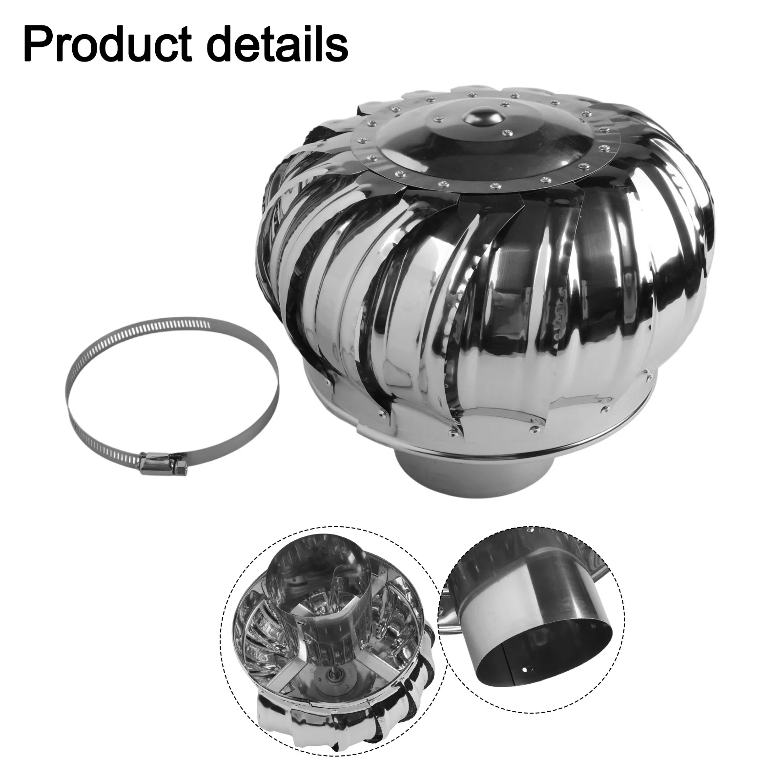 Ventilating Fan Exhaust Cap Fresh Air System Stainless Steel Hood Withstand High Loads Automatic Operation Efficient Air Exhaust